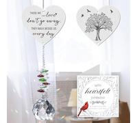 Atrapasueños de cristal conmemorativo, regalos de duelo por la pérdida de mamá, papá, regalos de pensar en ti, regalos de perdón por tu pérdida, regalo de condolencias por la pérdida de un ser querido