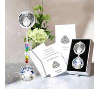 Atrapasueños de cristal, regalos únicos de condolencias por la pérdida de un ser querido, caja de regalo de duelo para la pérdida de padre, mamá, papá, hijo, hija, marido, hermano, abuela (papá)