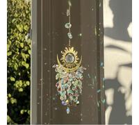 Atrapasueños de cristal XJLyaya, sensor de captura, decoración solar, ornamento sensor, colgante arco iris para ventana de jardín
