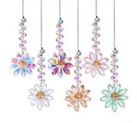 Atrapasueños de girasol Rainbow Maker 6 piezas para adornos colgantes de cristal para decoración de jardín Feng Shui bola de 1.8 pulgadas