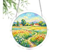 Atrapasueños de jardín, colgante decorativo de pared de rompecabezas, atrapasueños acrílicos, para interiores, hogar, jardín, patio, árbol, primavera, abuela, mujeres