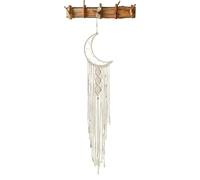 Atrapasueños de macramé de luna,Atrapasueños con borlas tradicionales hechas a mano de luna - Decoración estética bohemia para colgar en la pared para el hogar, dormitorio, decoración de habitación