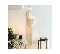 Atrapasueños de macramé estilo bohemio, tejido a mano para protegerse de las pesadillas y para una decoración rústica de interiores.