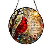 Atrapasueños,Decoración De Interior Acrílico Conmemorativa Cardenal | Atrapasueños De Pared Pájaros Rojos - Para Abuela Mamá Mujer Interior Exterior Jardín Puerta De Entrada Salón Cha