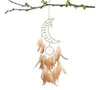 Atrapasueños,Decoración de pared de atrapasueños | Atrapasueños de plumas de media luna/estrella para coche,Atrapasueños para coche, Atrapasueños de boda Atrapasueños para pared