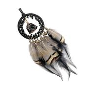 Atrapasueños étnicos hechos a mano, decoraciones de pared, campanas de piedra natural, perchas de con plumas, decoraciones colgantes para dormitorio, atrapasueños con plumas