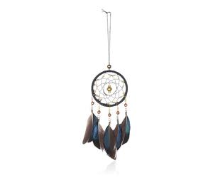 Atrapasueños indio místico hecho a mano atrapasueños colgante de coche decoraciones de plumas, campanas de viento de plumas, para decoraciones colgantes de dormitorio, hogar y coche