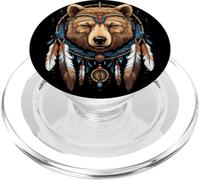 Atrapasueños Oso Nativo Americano Indio Tribal Pluma Boho PopSockets PopGrip para MagSafe