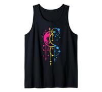Atrapasueños Pansexual Luna Estrellas LGBTQ Colores Pride Camiseta sin Mangas