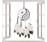 Atrapasueños para dormitorio - Atrapasueños hecho a mano para dormitorio adulto | Atrapasueños tradicional Tai Chi colgante de perlas colgante de pared adorno para niños dormitorio Woteg