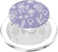 Atrapasueños para mujer, símbolo feminismo, luna, morado pastel, bohemio PopSockets PopGrip para MagSafe