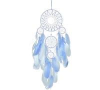 Atrapasueños para niños,Atrapasueños - Arte decorativo del ornamento - Atrapasueños de plumas para dormitorio, cinco anillos de la suerte, decoración colgante de pared para decoración del hogar, decor