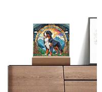 Atrapasueños para Perros, Atrapasueños con Recuerdos de Perros - Decoración de atrapasoles acrílicos para Perros manchados,Adorno de Razas de Perros, decoración de Escritorio acrílica para Cachorros,