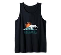 Atrápate en la siguiente manera Surfer Ocean Waves Beach Sunrise Camiseta sin Mangas