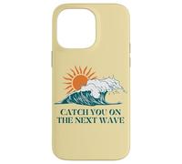 Atrápate en la siguiente manera Surfer Ocean Waves Beach Sunrise Carcasa para iPhone 14 Pro Max