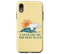 Atrápate en la siguiente manera Surfer Ocean Waves Beach Sunrise Carcasa para iPhone XR