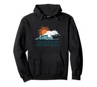 Atrápate en la siguiente manera Surfer Ocean Waves Beach Sunrise Sudadera con Capucha