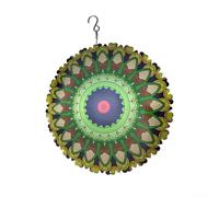 Atrapavientos colgante de metal con arte de mandala 3D para decoración de jardín, espacio al aire libre, patio, porche, balcón y patio (D)