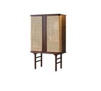 ATREDESES Armarios Aparador Estilo WABI-sabi, Mueble de Madera, Mueble de Almacenamiento de ratán, aparador de Comedor de Hotel Retro, Mueble for vinos Aparador