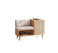ATREDESES Banco para Zapatos Taburete for Cambiar Zapatos Puerta a Puerta for el hogar, Zapatero pequeño for apartamento, Almacenamiento Simple y Almacenamiento Integrado Banco para La Entrada(A)