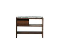 ATREDESES Banco para Zapatos Taburete For Cambiar Zapatos, Puerta De Casa, Zapatero De Entrada De Madera Maciza De Nogal Negro, Puede Sentarse Y Usar Taburete For Zapatos Banco para La Entrada(B)