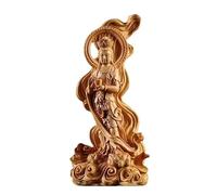 ATREDESES Decoración De Oficina Estatua de Buda Chino de Madera, Color Madera Original, Tallado en Madera Maciza, Estatua de Adornos Feng Shui for el hogar y la Sala de Estar Decoración del Hogar