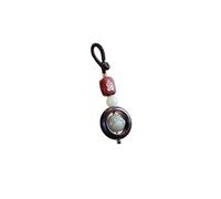 ATREDESES Llavero Llavero Hetian Jade Pixiu con colgante de sándalo, llave for hombre, regalo de joyería for mujer, adornos colgantes for mochila Llavero Para Coche(A)
