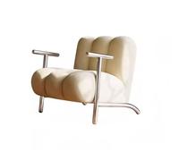 ATREDESES Sofá Sofá Individual Informal Estilo Crema Simple, Silla B & B, Sala De Estar, Balcón, Pequeño Sofá De Terciopelo De Cordero Sofás para Sala De Estar(A)