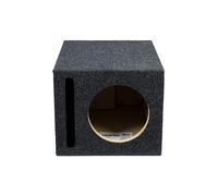 Atrend 8 Inch Vented Enclosure Carpeted Car Subwoofer Speaker Box - Improves Audio Quality, Sound and Bass - High Grade MDF Construction with Nickel Finish Speaker Terminal - Black