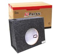 Atrend Caja Universal de subwoofer ventilada Estilo camión de 8 Pulgadas, Paneles de Extremo ingletados y Dados, Acabado alfombrado Premium, Terminal Plateado con Resorte y construcción de MDF de 5/8