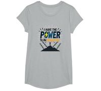 Atrévete a Estar Libre de Drogas: Mensaje de empoderamiento contra la adicción Camiseta, Niñas, Gris Jaspeado, XS