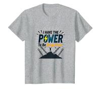 Atrévete a Estar Libre de Drogas: Mensaje de empoderamiento contra la adicción Camiseta, Niños, Gris Jaspeado, 8 años