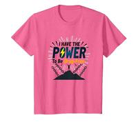 Atrévete a Estar Libre de Drogas: Mensaje de empoderamiento contra la adicción Camiseta, Niños, Rosa Jaspeado, 12 años