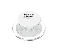 Atrévete a ser un versículo bíblico de Daniel Fe Valiente PopSockets PopGrip para MagSafe