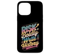 Atrévete al Riesgo Escribir Historia Motivo Carcasa para iPhone 13 Pro MAX
