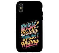 Atrévete al Riesgo Escribir Historia Motivo Carcasa para iPhone X/XS