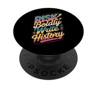 Atrévete al Riesgo Escribir Historia Motivo PopSockets PopGrip Adhesivo