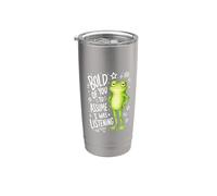 Atrevido de ti al asumir que estaba escuchando, divertido gráfico de Frog Vaso térmico de acero inoxidable de doble pared