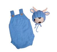 Atrezos Para Fotografía De Bebés Recién Nacidos Disfraz Vaca Bonito Traje Ganchillo Sesión Fotos Elegante Y Cómoda Traje Punto Fotografía Duradero