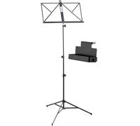 Atril Classic Cantabile 90 - Altura aprox. 55-110 cm - Set incl. bolsa y caja de almacenamiento - negro