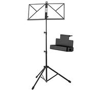 Atril Classic Cantabile Heavy Set - versión pesada - altura ajustable: 58-122 cm - superficie para partituras: 46,5 x 23 cm - incluye caja de almacenaje - negro
