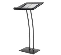 Atril de acrílico con fondo estable de hierro, púlpitos para iglesias con encimera acrílica de 10 mm de grosor, púlpito multifunción para aula moderna, conciertos, bodas, conferencias y eventos