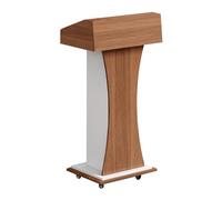 Atril De Madera, Atril Móvil con Tablero Inclinado, Atril para Anfitrionas, Ideal para Restaurantes, Conferencias, Reuniones E Iglesias(Brown)