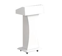 Atril De Madera, Atril Móvil con Tablero Inclinado, Atril para Anfitrionas, Ideal para Restaurantes, Conferencias, Reuniones E Iglesias(White)