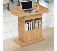 Atril de madera con 3 capas de madera de 18 mm de grosor, ideal para iglesias y aulas, color madera de oril, 39.4 x 20 pulgadas, perfecto para spas y presentaciones