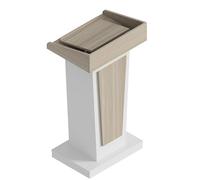 Atril de madera con ruedas, atriles y podios móviles profesionales con almacenamiento, atril portátil for iglesias, oficinas, aulas, conferencias y auditorios.(B)
