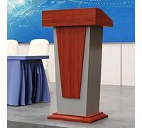 Atril de madera for podio, escritorio independiente for podio de discurso, atril de presentación con orificio for cables for sala de conferencias, hotel, seminario(Color 5,Without casters)