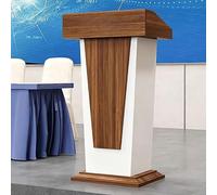 Atril de madera for podio, escritorio independiente for podio de discurso, atril de presentación con orificio for cables for sala de conferencias, hotel, seminario(Color 3,Without casters)