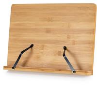 Atril De Mesa Classic Cantabile TSW-50L Bambú - Superficie 38,7x26,3 cm - Soporte para libro, smartphone, tablet - Ángulo ajustable en 5 posiciones.