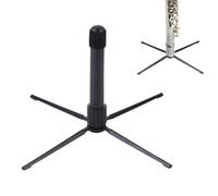 Atril de metal - Soporte plegable para instrumentos con función telescópica, práctico soporte para clarinete, flauta, orquesta, escuela de música, sala de ensayo, compañero portátil ligero para